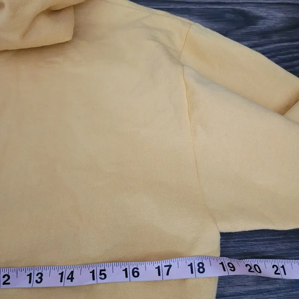 Disney Parks Walt Disney World Hoodie Sweatshirt Size M Yellow Pockets Cotton - Picture 5 of 6